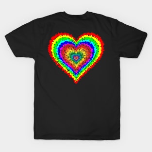 Tie-dye Rainbow Love heart Clipart - ShirtyShirto T-Shirt